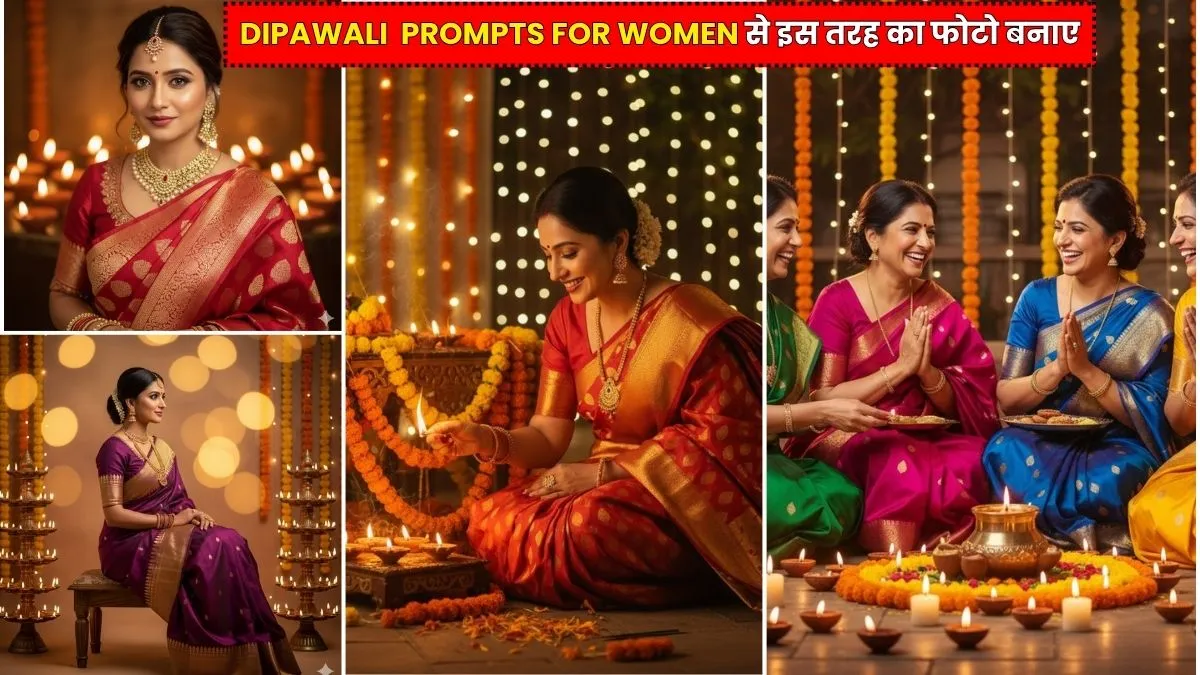 Diwali Special Gemini AI Prompts | Women Photo Editing Ideas for Stunning Festival Looks