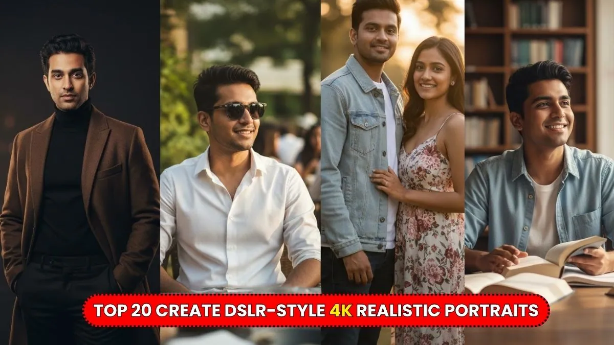 Gemini AI Prompts – Create DSLR-Style 4K Realistic Portraits in Seconds