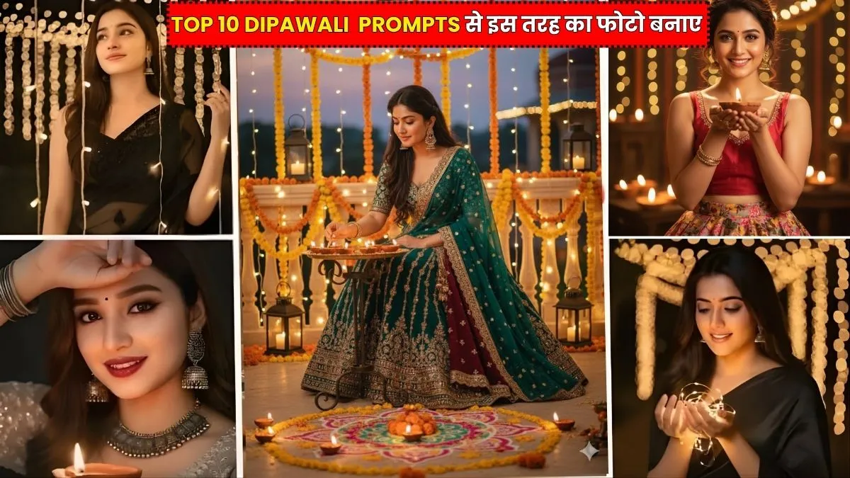 Trending Diwali AI Photo Editing Prompts for Girls | Viral Gemini AI Prompts 2025